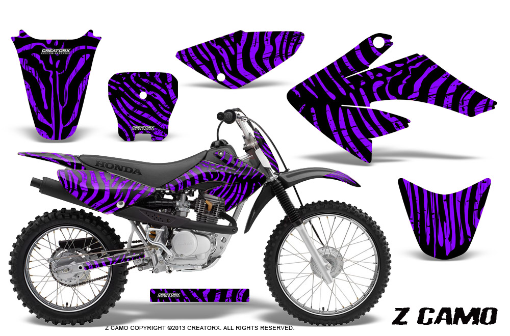 CRF 70-80-100 Graphics Kit ZCamo Purple